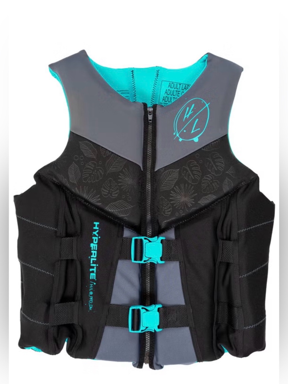 NEW Hyperlite Women's / Teen Life Vest - Black with Teal Accents